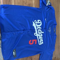BRAND NEW Freddy Freeman Blue Jersey (Adult Large)