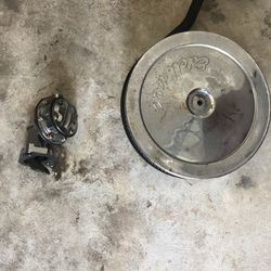 Used chrome fuel pump for chevy 350 and chrome breather