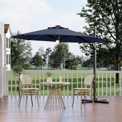 10ft brand new patio umbrella with solar lights 