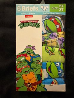 New Teenage Mutant Ninja Turtles 6 Pk Boys Briefs 2T/3T