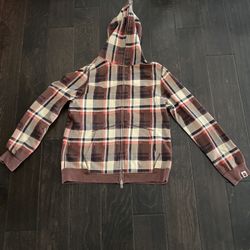 Bape Burberry Plaid Full Zip Hoodie