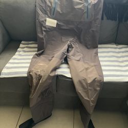 Chest Fishing Waders for Men and Women, 3-ply Nylon Waterproof Lightweight Waders with 4mm Neoprene Stockingfoot … 