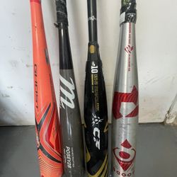 USSSA bats (-12, -10, -8)