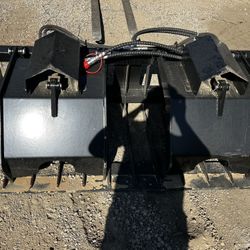 Grapple Bucket Skid Steer Double Claw Skid Steer Attachment Bobcat Grapple