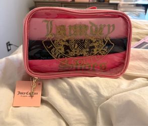 Juicy Couture Pink Clear Cosmetic Bag