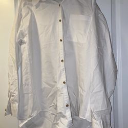 White button-up shirt size Large 