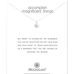 Silver PTD STAR ACHIEVEMENT Minimalist NECKLACE on CARD