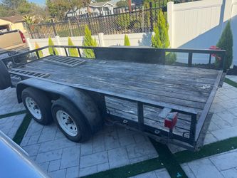 7x16 car trailer Rzr can am trailer title in hand!