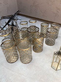 Gold Brass Vases