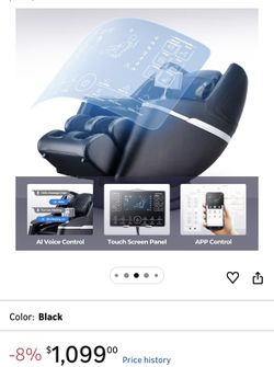 Massage Chair Full Body: 3D Zero Gravity Shiatsu Massaging Chairs - SL Track Back Heating Massager Recliner for Office Home Family (Black)