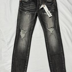 Purple Brand Distressed Denim Jeans — Size 32 — Brand New