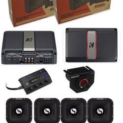 NEW FULL BASS AND VOICE PACKAGE KICKER AUDIO INSTALLED FIT SINGLE AND CREW CAB TRUCKS