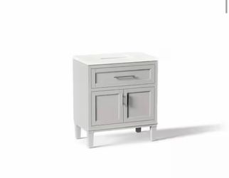 KOHLER Chesil 30in Vanity Single Sink Freestanding Atmos Grey with Quartz BRAND NEW