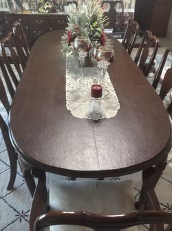 Large dinner table for 8,along with buffet desk and China cabinet