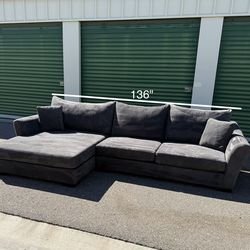 Beautiful Gray Sofa Sectional Couch + Free Delivery