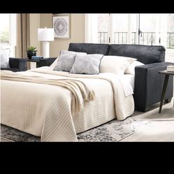 Queen Size Pull Out Memory Foam Couch & Matching Sofa Chair - Great Condition!