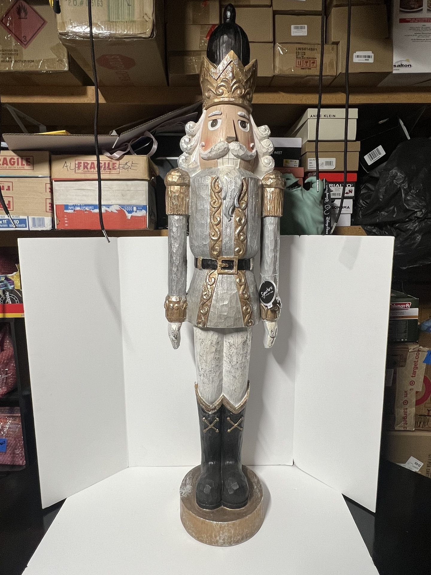 Cvs black silver gold christmas nutcracker king soldier 48 inch for