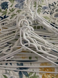 50 White Plastic Hangers $20