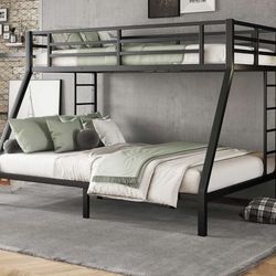 Bunk Bed with Twin/ Full And  Desk 
