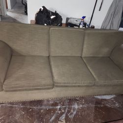 Green All Wood Couch 