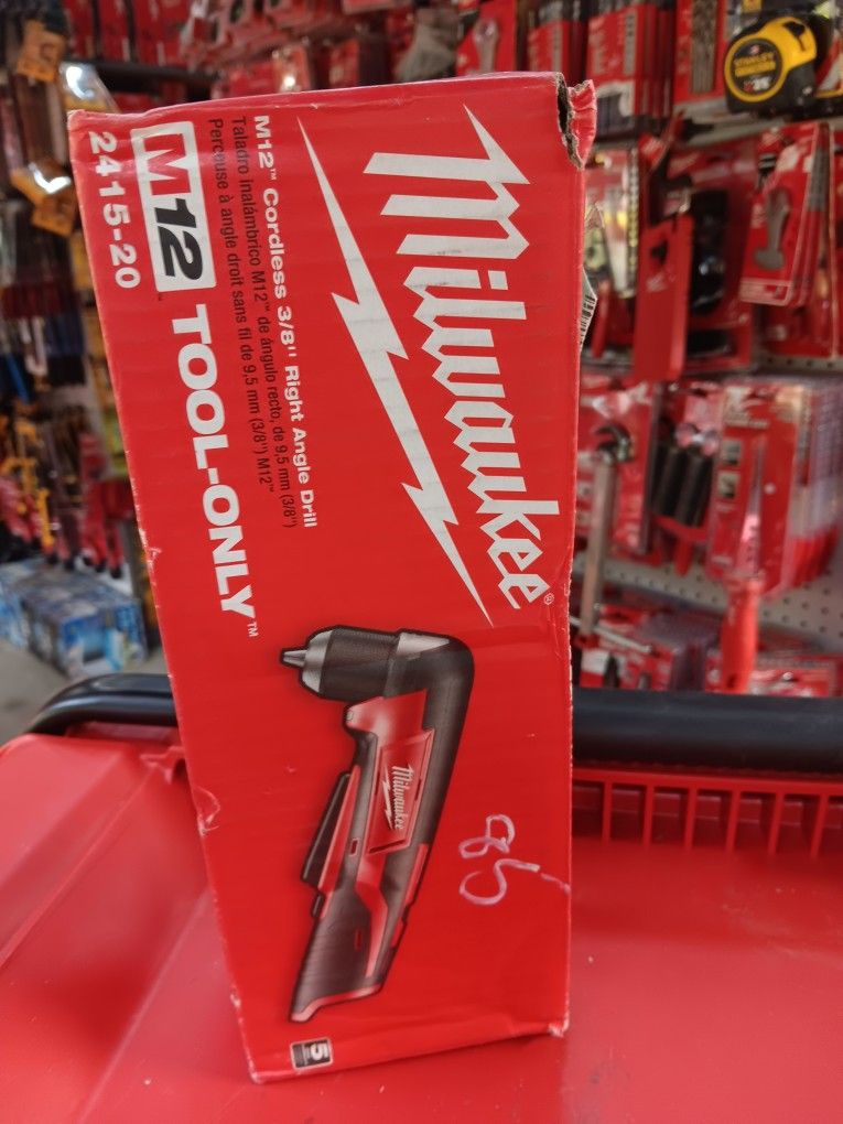 Milwaukee M12 Cordless 3/8" Right Angle Drill. Tool-Only
