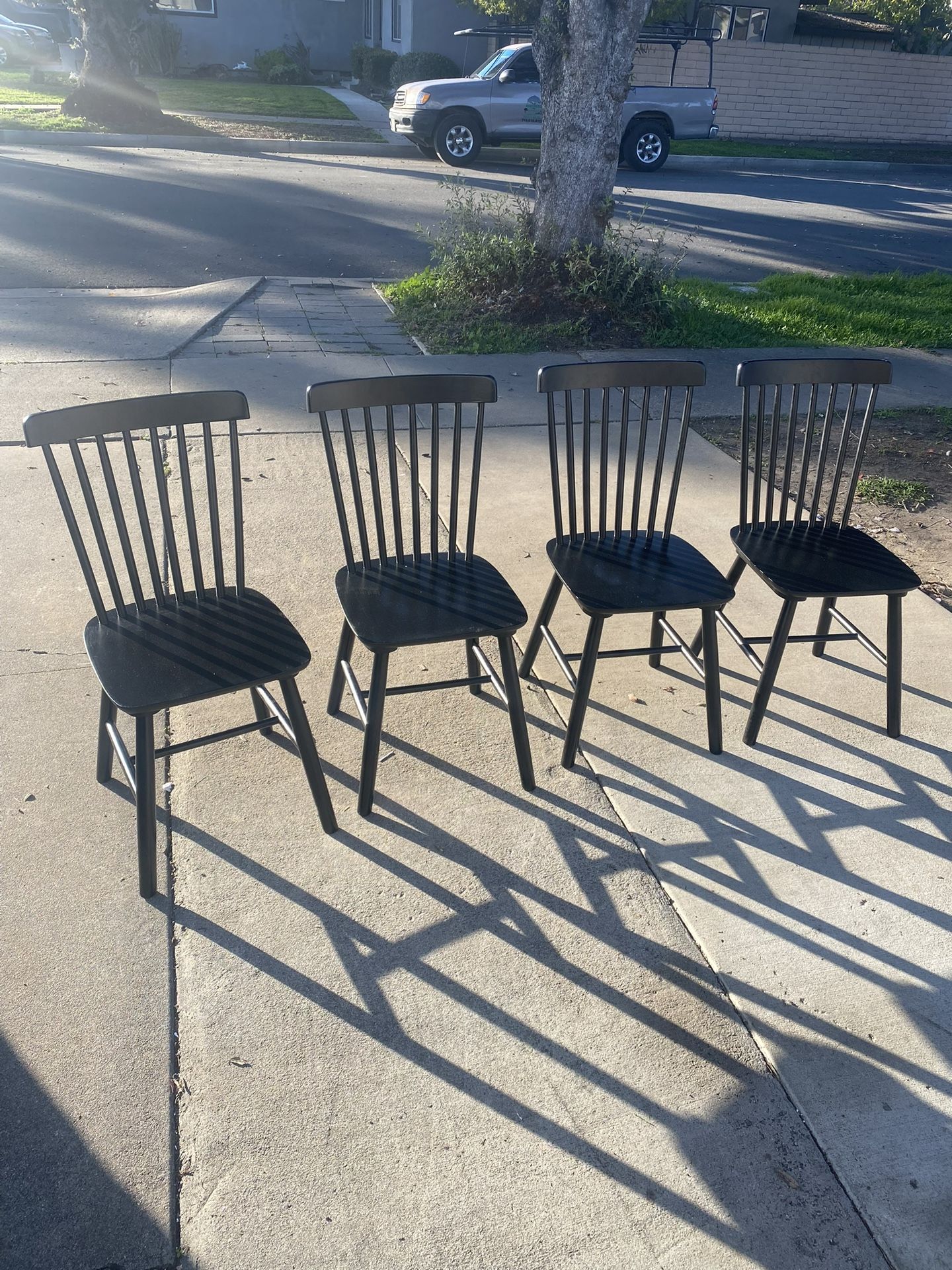 Brand New 4 Black Wooden Luxury Chairs For $120