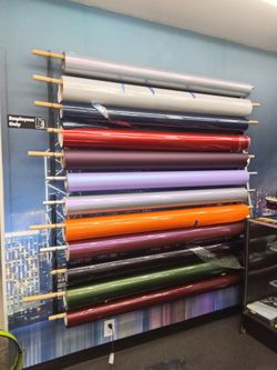 Vinyl wrap roll red grey pink orange green purple blue