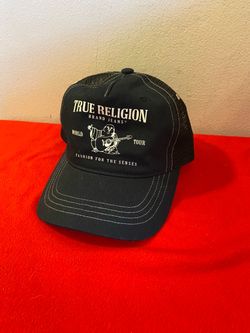 LIKE NEW Black True Religion World Tour Buddha Trucker Hat | Baseball Cap