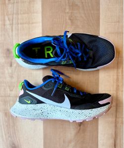 Nike Pegasus Trail 3 GTX Air Zoom Black Light Marine Sneaker Women Size 8.5