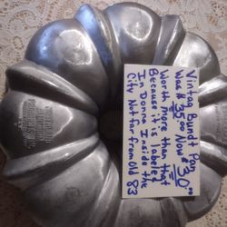 Bundt Baking Pan Vintage Was $35.00 Now $30.  In Donna Inside The City Close To Old 83 