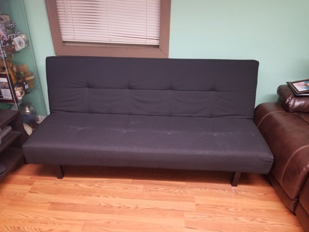 Black IKEA futon couch