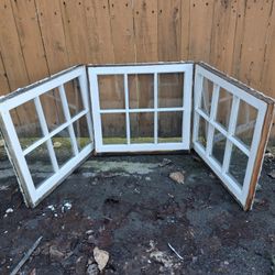 3 -Victorian Windows 22x26 Grids Wood 