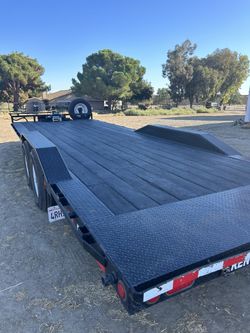 24Ft SuperWide Car Hauler Trailer with winch, straps, ramps, spare