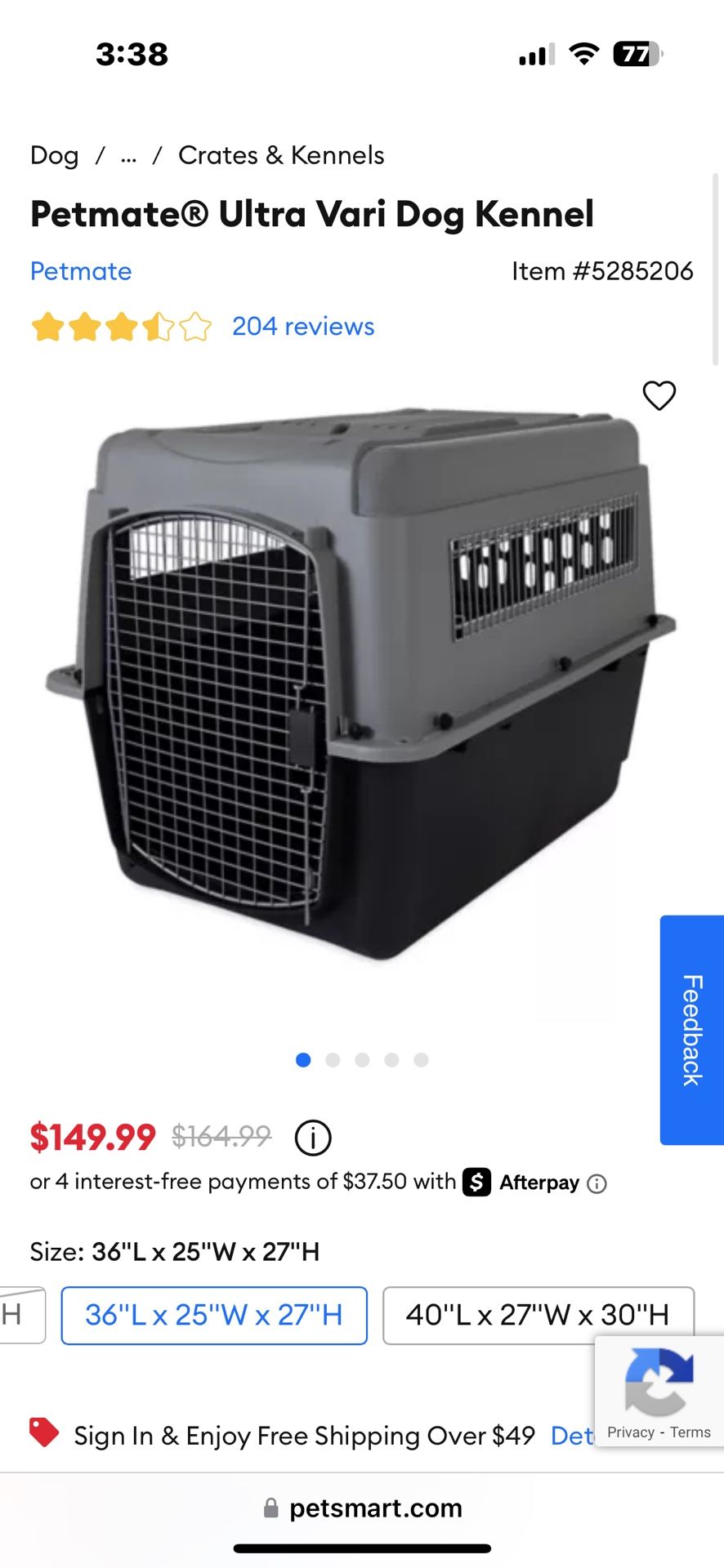 Petmate Dog Kennel