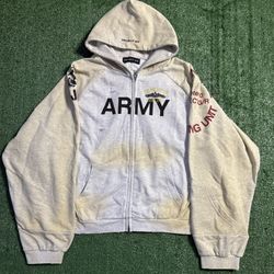 Rare Distressed Project GR Army Zip Up 