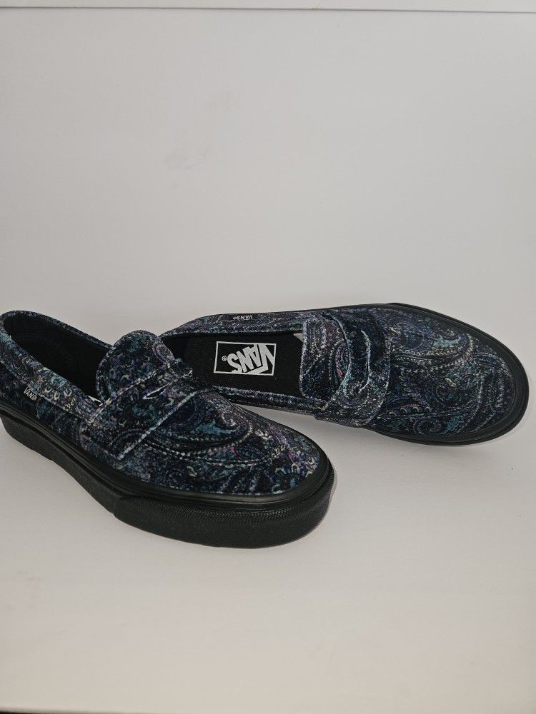 Vans Style 53 Velvet Paisley Skate Loafers Men's Sz 5½ Women's Sz 7