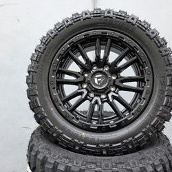 20" Fuel Rebel rims/wheels 20x9 33x12.50R20 TBB tires 