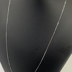 10kt White Gold Box Chain Necklace 127026/5