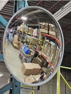 18" Outdoor Acrylic Round Convex Mirror, Security Mirror
