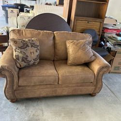 Suede couch/loveseat