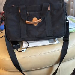Rare Laptop Bag Dior Canvas & Leather Messenger Bag