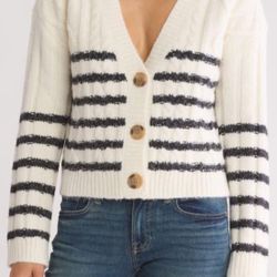 Lucky Brand cable knit cardigan size M