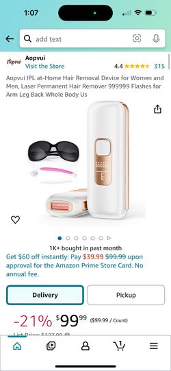 Aopvui IPL at-Home Hair Removal Device for Women and Men