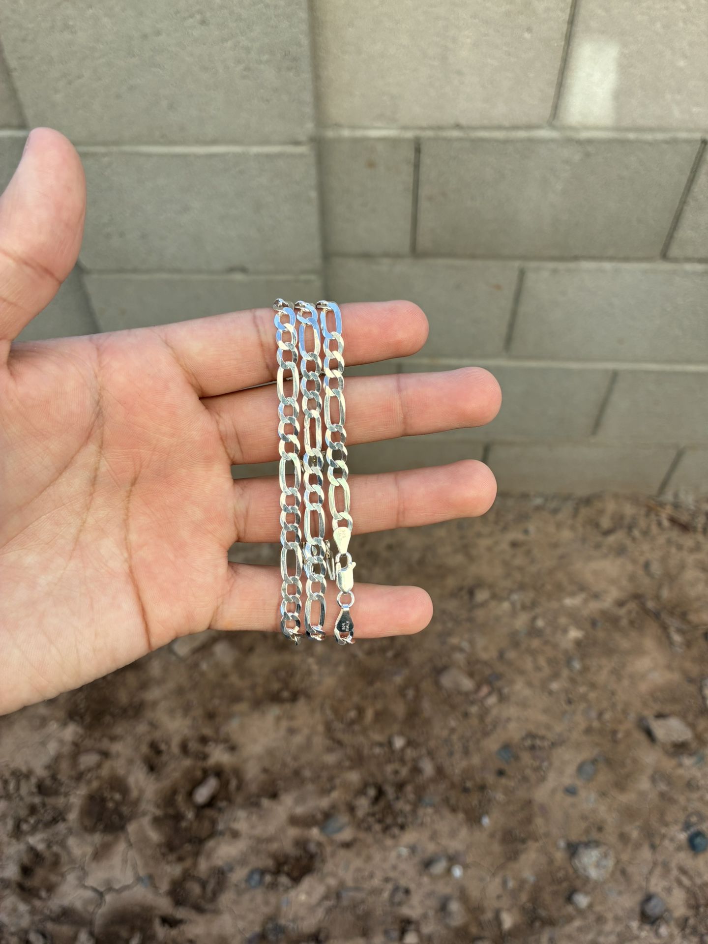 925 Silver Figaro Chain 24 Inches