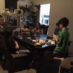 Wood Table And  8 Chairs