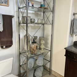 Beautiful Chrome And Glass Shelves