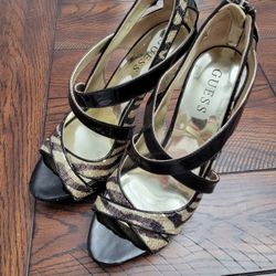 Guess Size 6M Tiger Stripe High Heel Women's Shoes