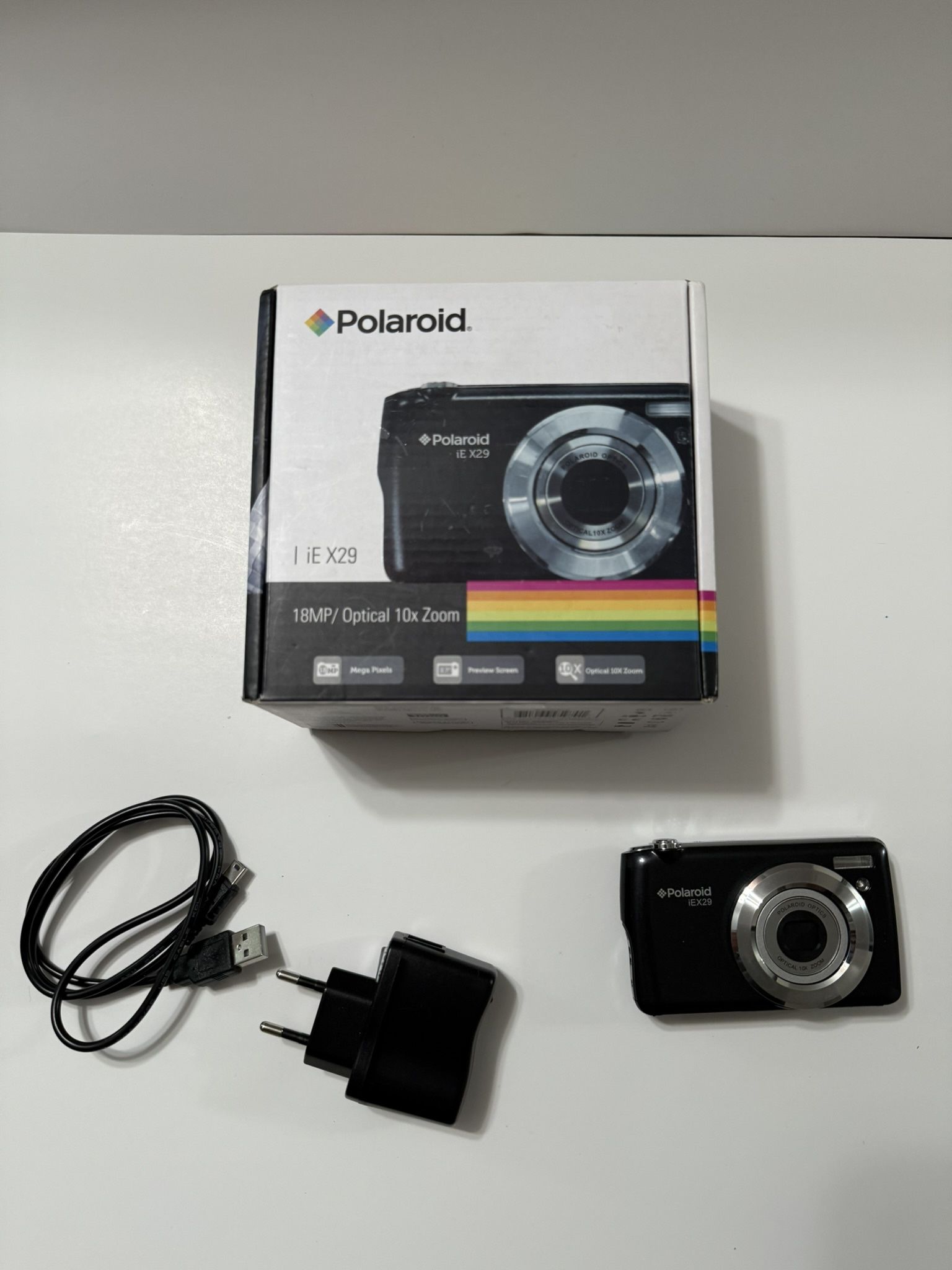 Polaroid Black Digital Camera iE X29 18 MP Optical 10x Zoom