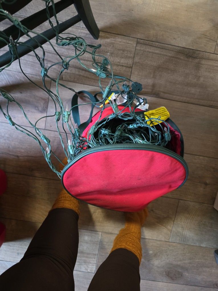 Net Christmas Lights White And Bag