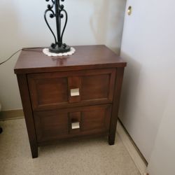 Long Dresser, night stand and tall 5 drawer dresser